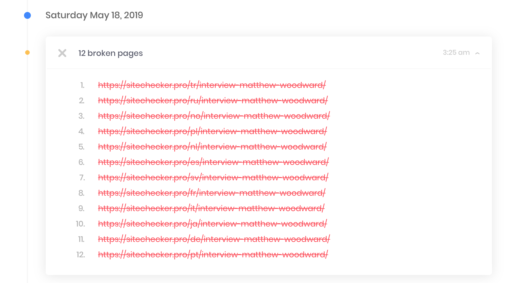 мониторинг 404 ошибок в Sitechecker
