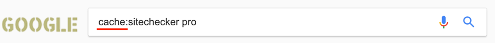 google cache example