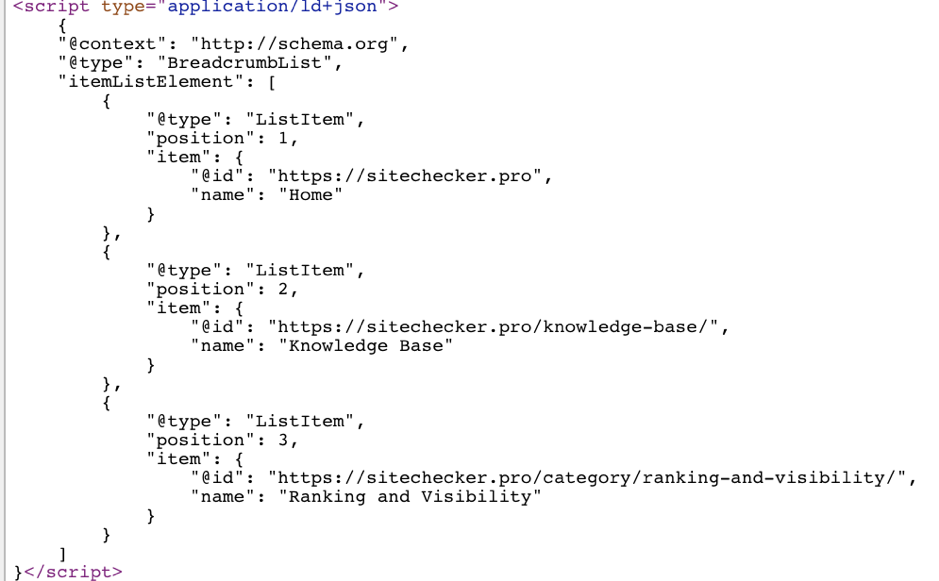 Breadcrumb Navigation