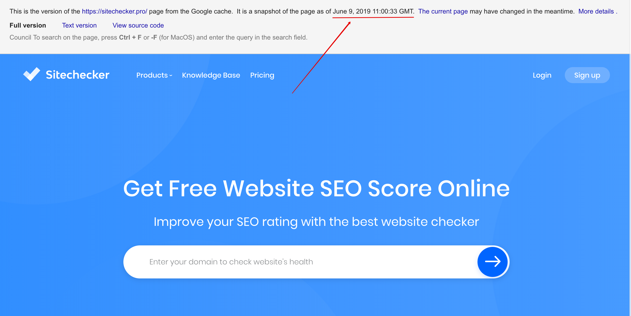 google cache search