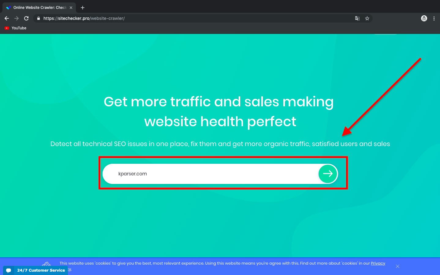 how to crawl a website with Sitechecker