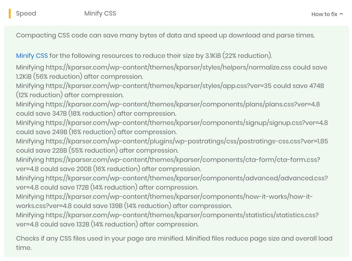 compress css