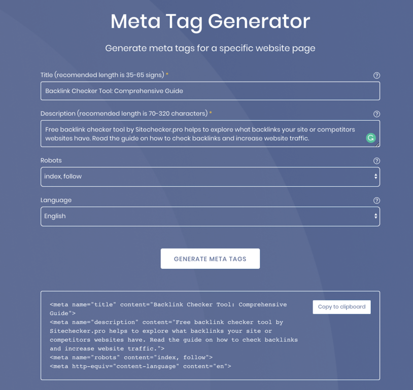 how to create meta tags for seo
