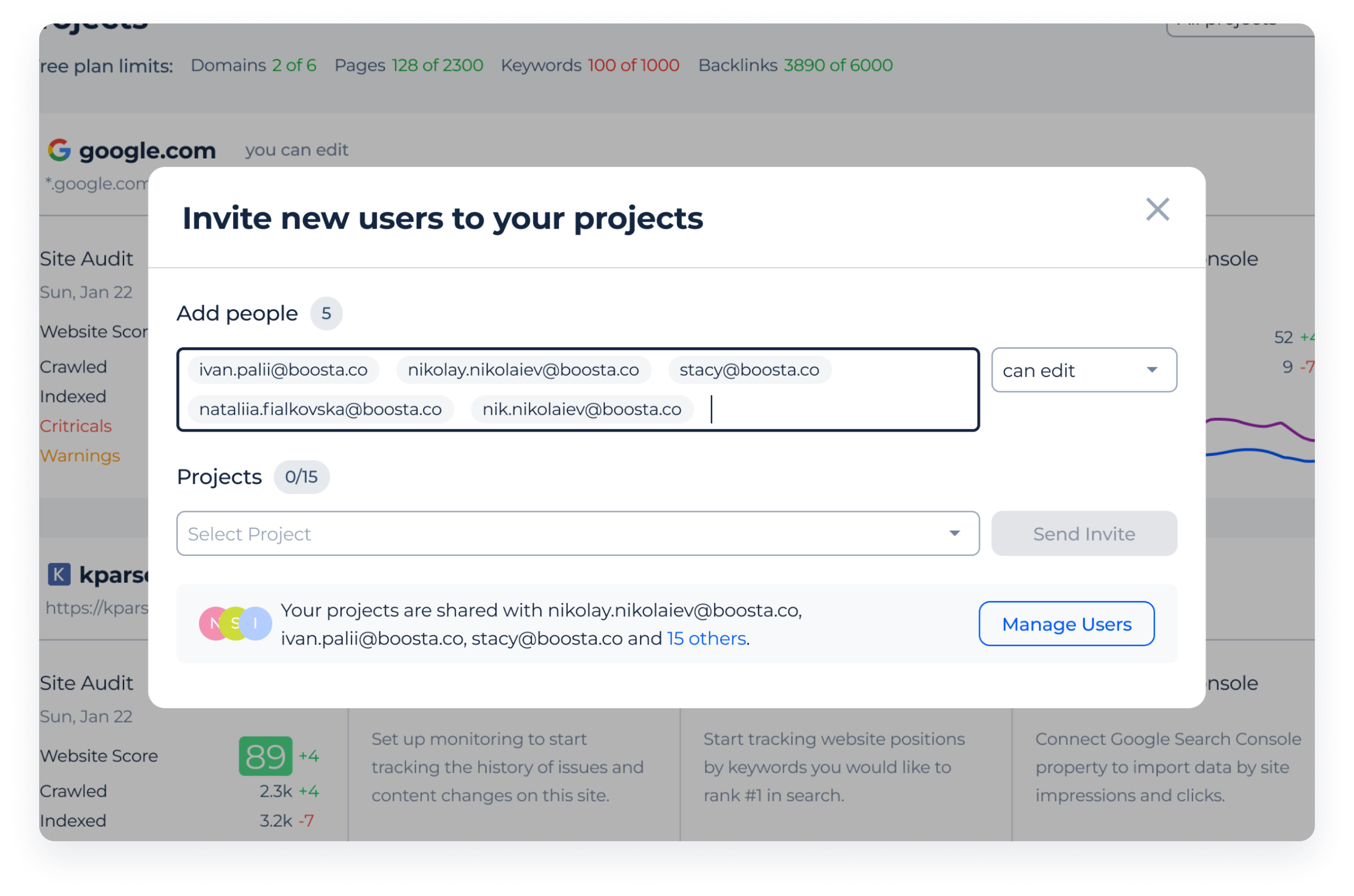 Unlimited users, white-label reports